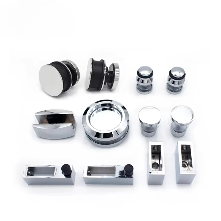 High Quality Stainless Steel 8-Wheel Sliding Door Fitting Double Soft Closing Titanium Golden Bronze Modern for Bathroom Hotels