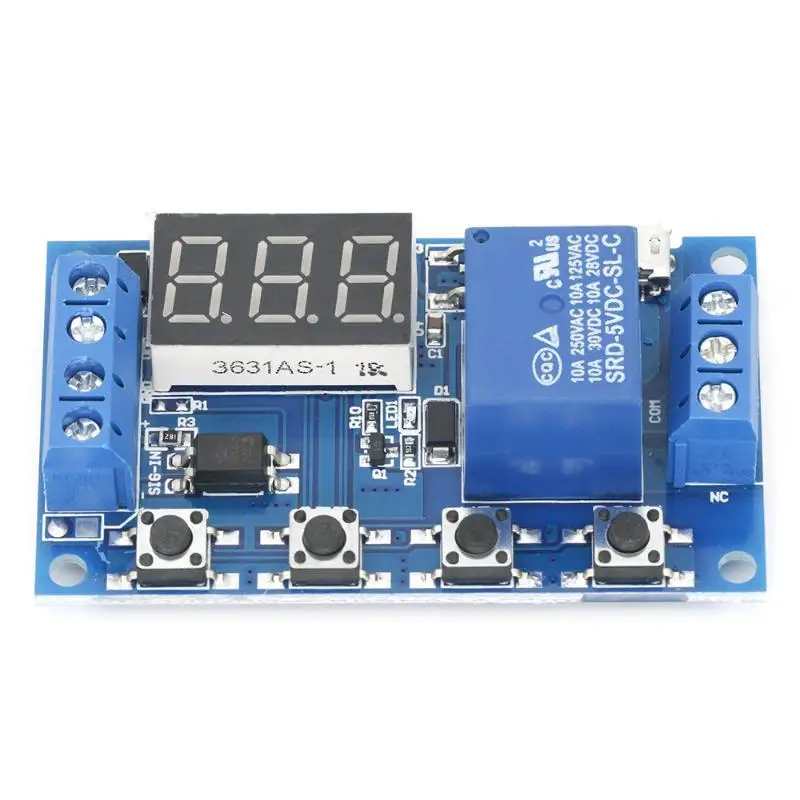 DC 6-30V Timer Relay Programmable Delay Module Cycle Timer With LED Display 6V 9V 12V 24V Support Micro USB For Automation