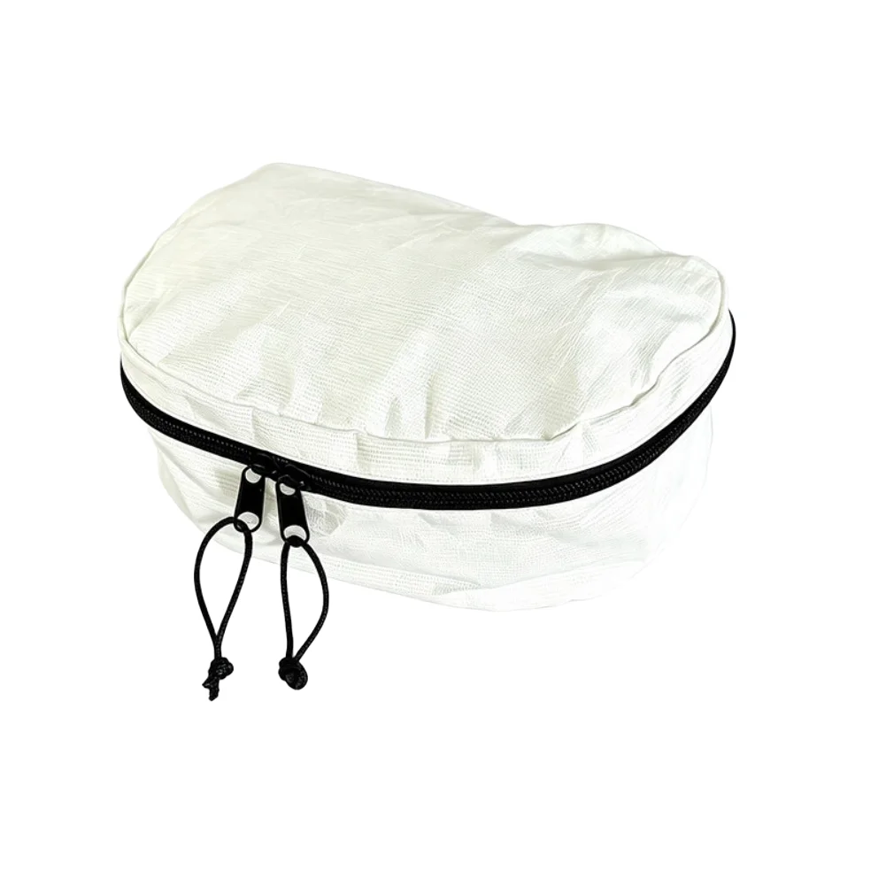 Lightweight Water Resistant For Tyvek Toiletry Bag D Shape Travel Makeup Organizer Pouch For Camping Hiking Outdoor Accessories