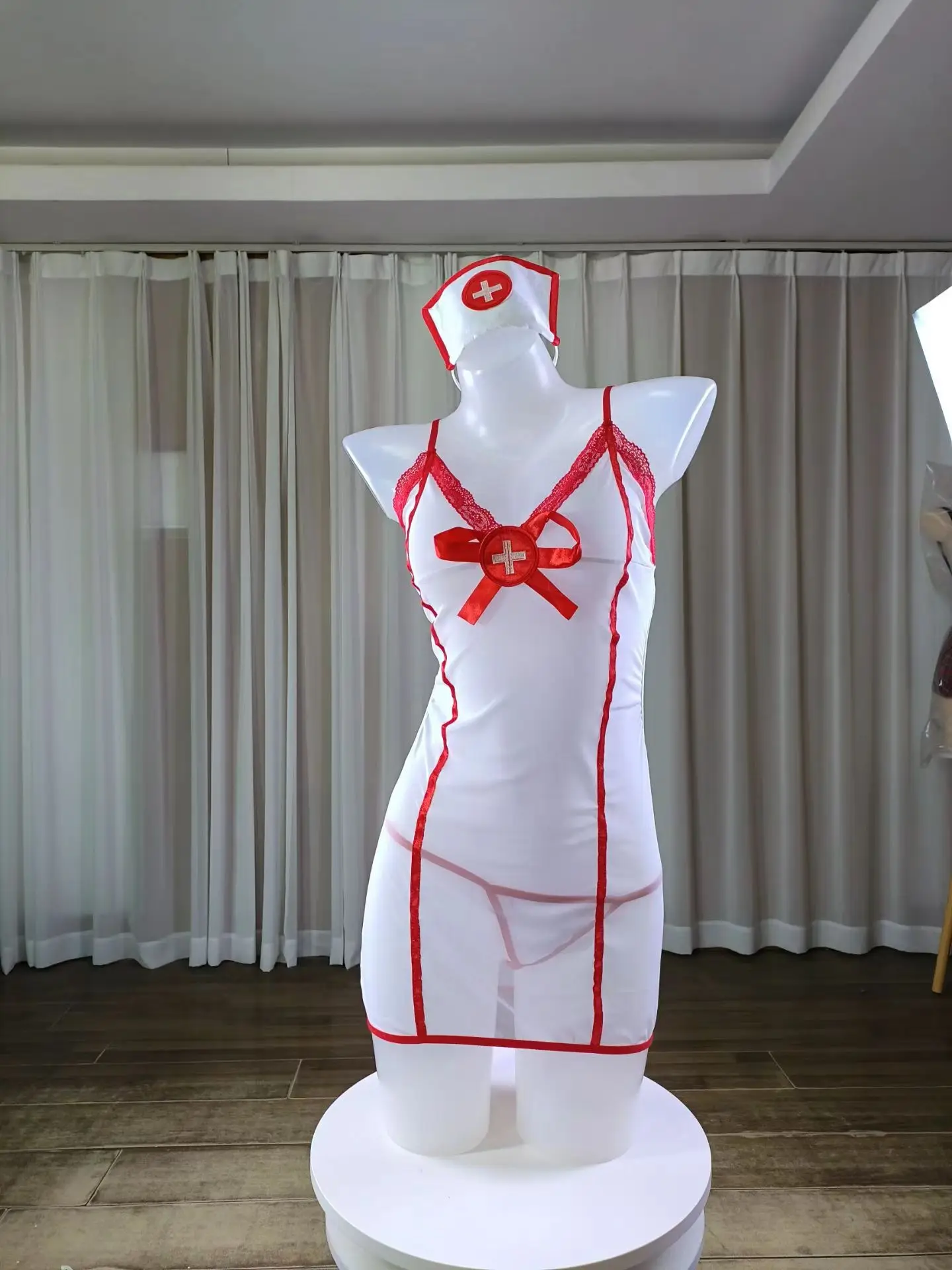 Uniforme da infermiera sexy da donna Cosplay per la degussione sessuale Infermiera da infermiera impertinente Indumenti da notte Babydoll Lingerie sexy