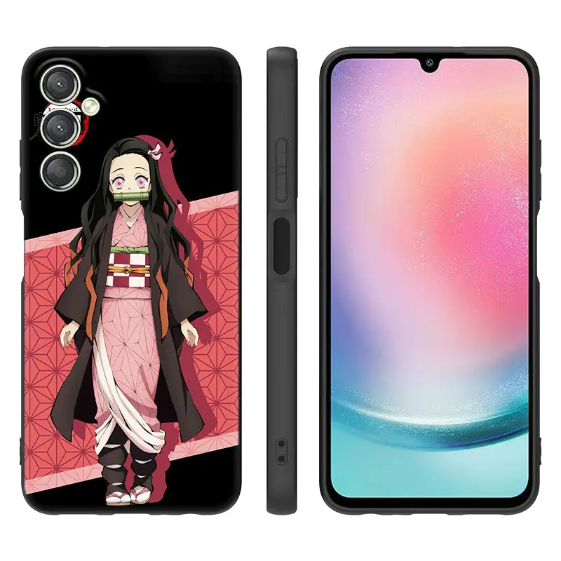 Anime Nezuko Kamado Black Case For Samsung Galaxy A15 A14 A05 A34 A54 A52S A53 A33 A23 A24 A13 A12 A22 A32 A50 A51 A70 A71 A73