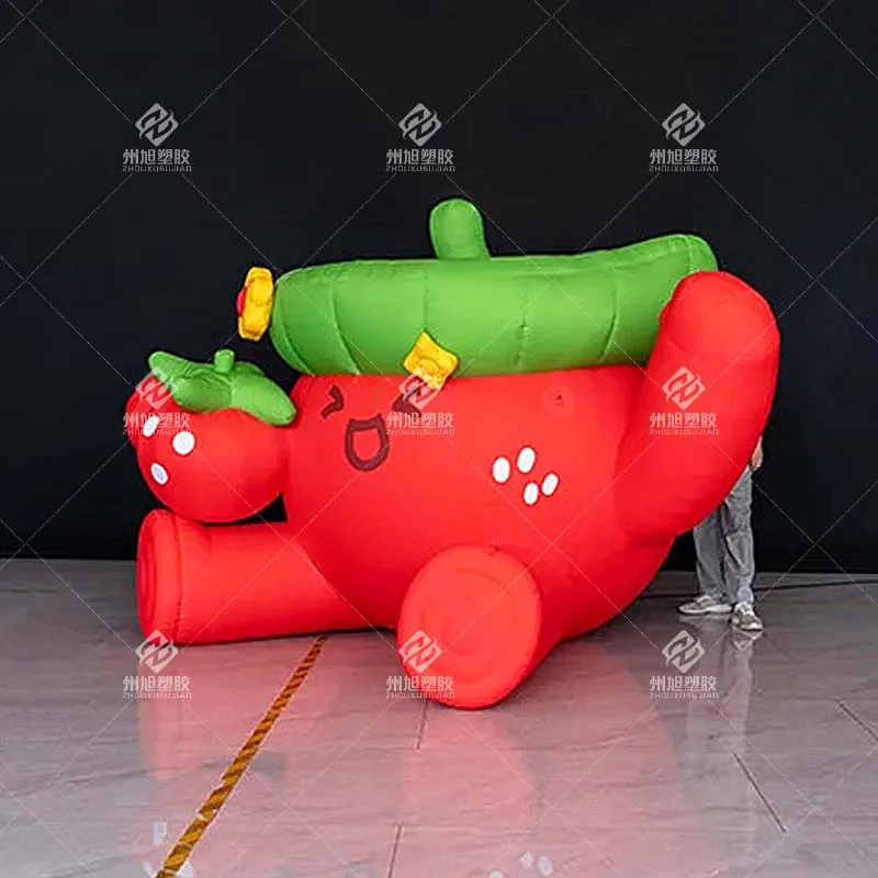 Leuke opblaasbare aardbei, aangepast aardbeipopmodel, opblaasbare decoraties voor vakantie-evenement