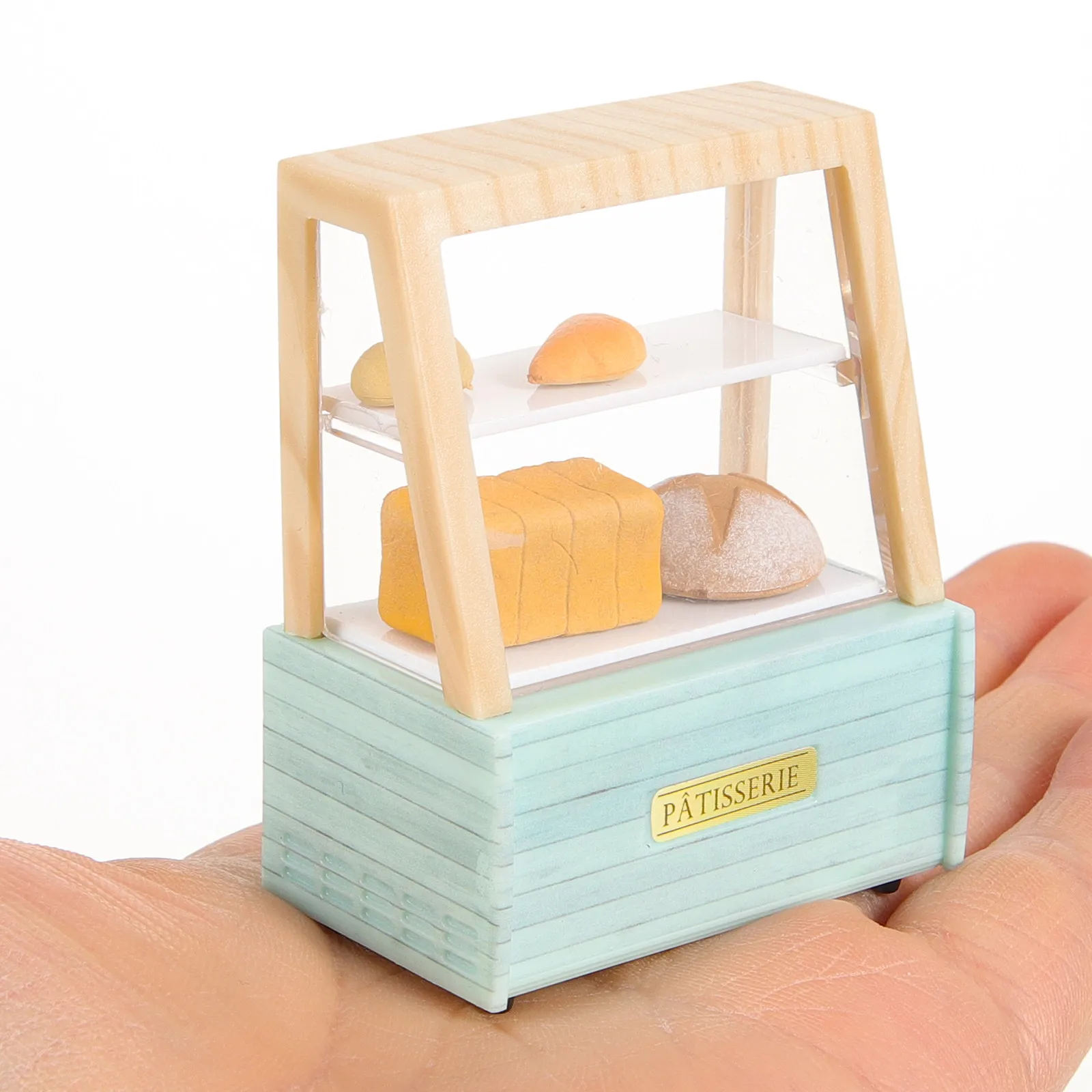 

1Set Miniature Cake Cabinet Sturdy Plastic Mini Bread Cabinet Perfect for Mini House Bakery Display Scene Decoration