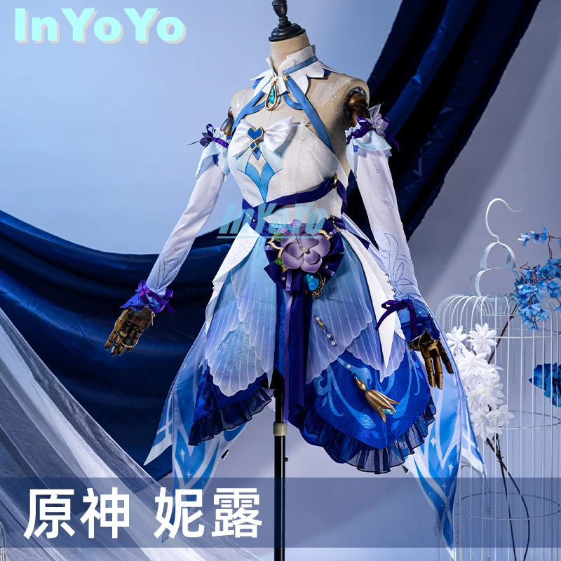 InYoYo Nilou Cosplay Costume pour femme, Genshin Impact, New Skin Sweet, Lovely Game, Imbibed Uniform fur s, Full Set, Halloween Party Outfit