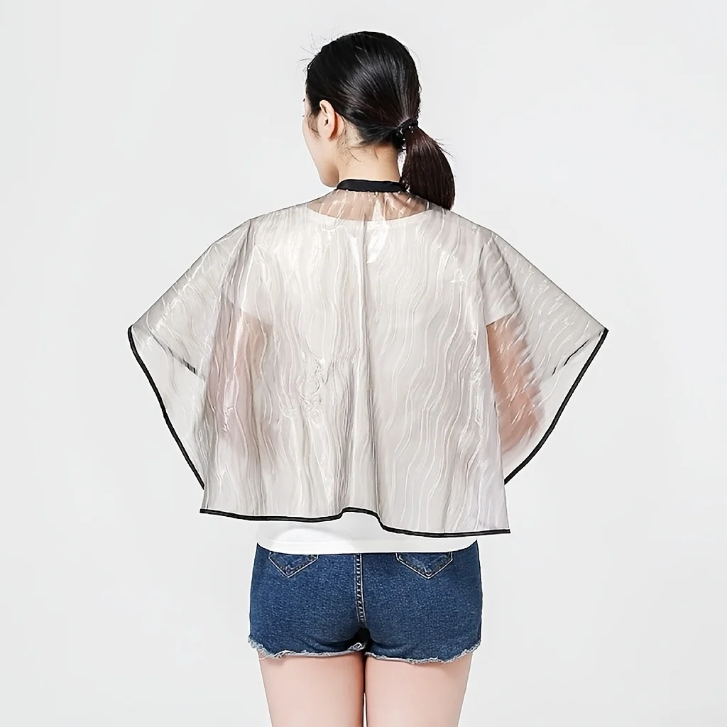 Thick Hair Dye Cape for Salon, Waterproof Hair Perm & Hair Mask Shawl, Reusable Hairdressing Cloth for Home & Barbershop
