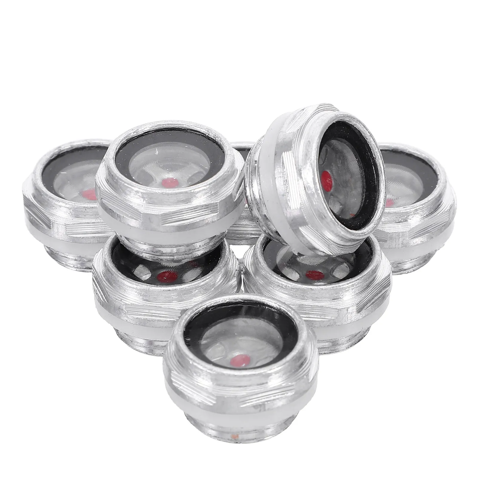 8Pcs Air Compressor Oil Level Sight Window Aluminum Male Thread Liquid Level Gauge Pump Tank Oil Indicator Compressor Parts