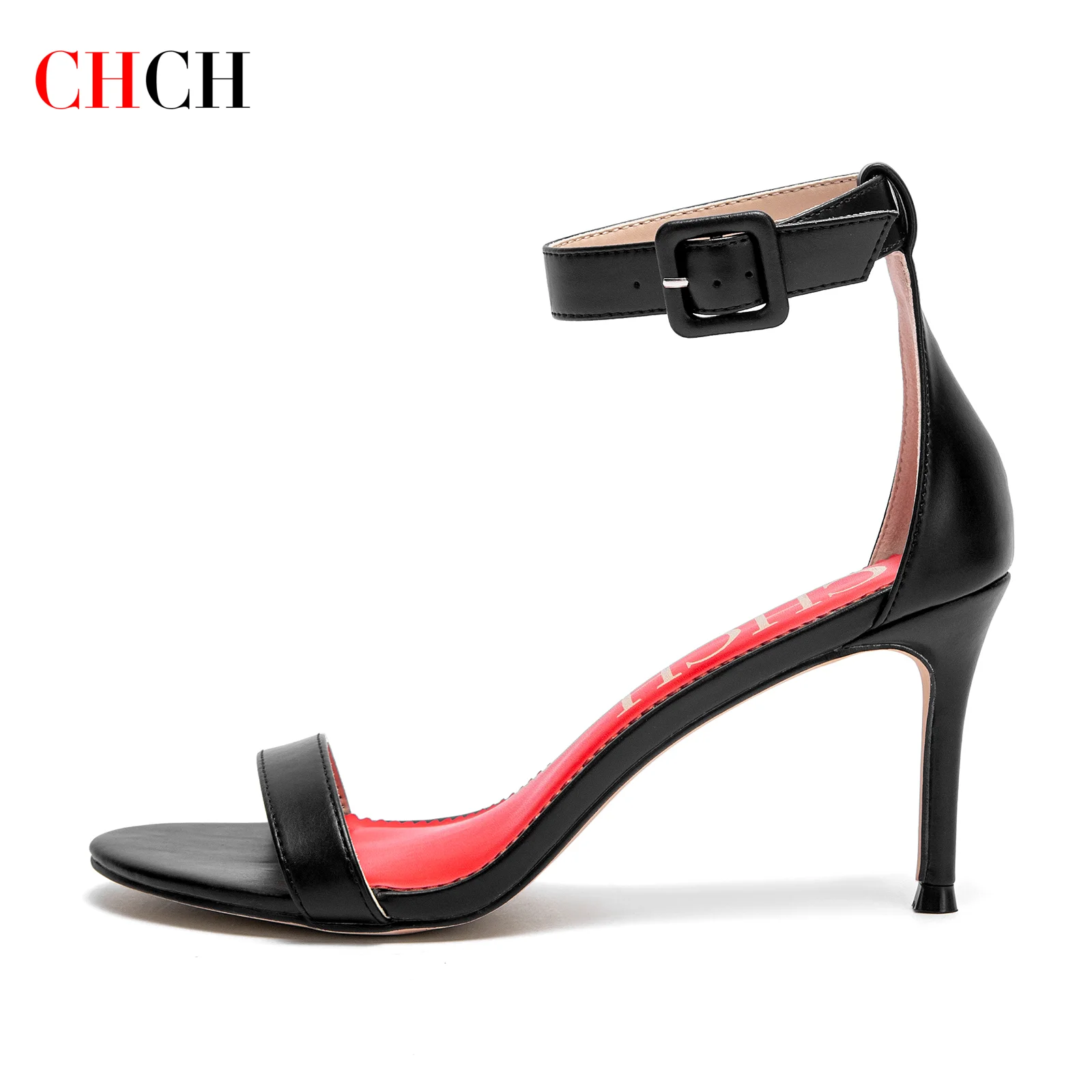 

Туфли-лодочки CHCH Business 2026: Новые женские босоножки с одной лямкой, простые и модные, для вечеринок и свадеб, каблук 8 см