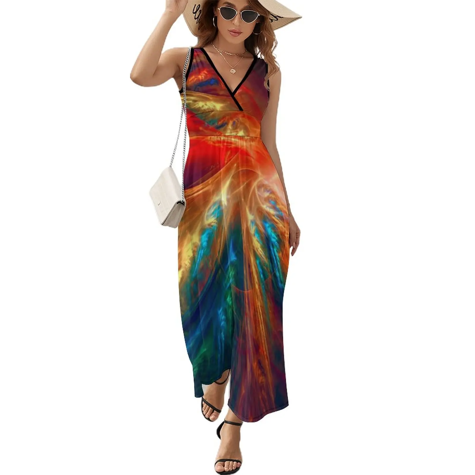 

Colorful Wings Sleeveless Dress women's clothing trend 2023 dresses with long sleeves Beachwear