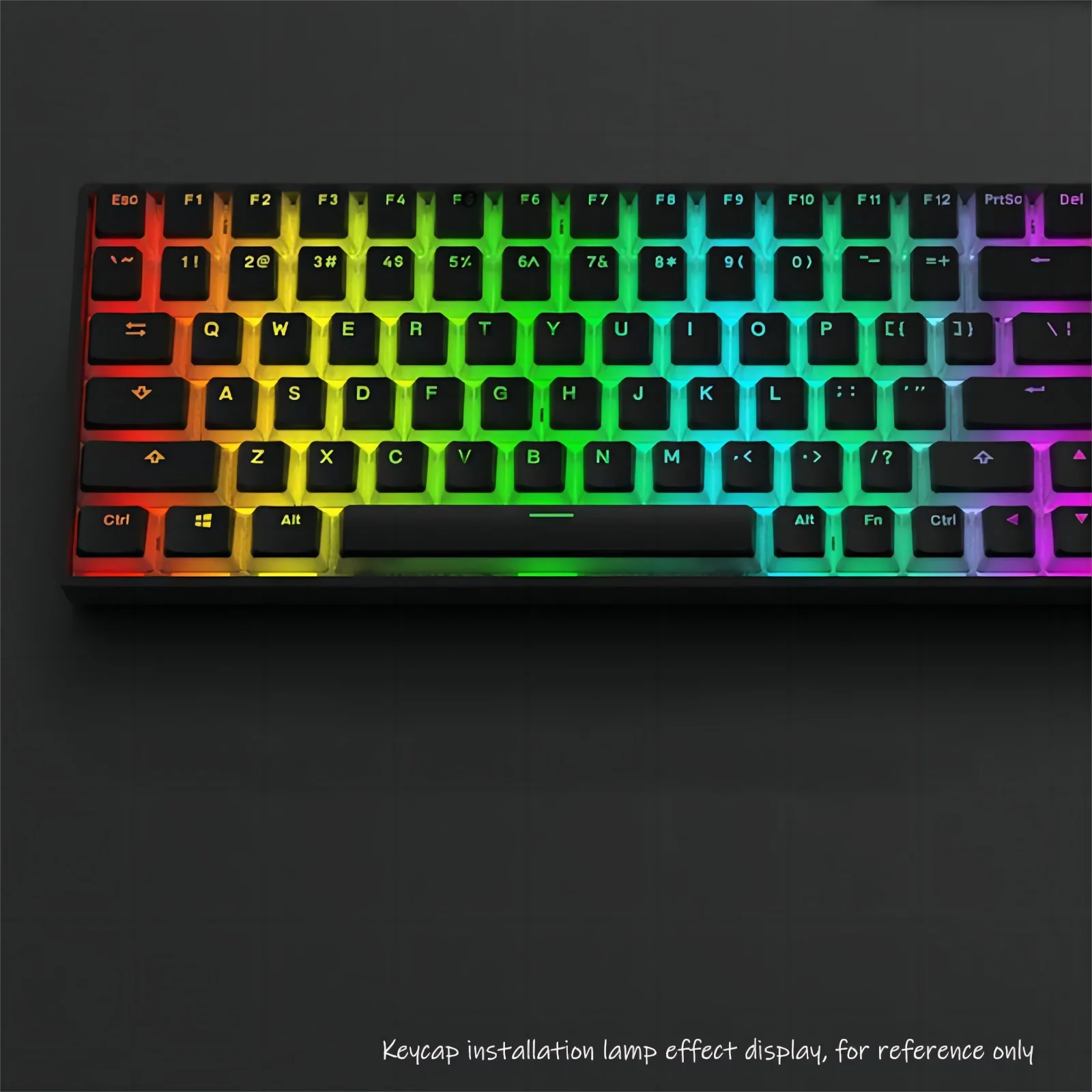 OEM Profile Double Shot ABS Keycaps 122 Keys Pudding Transparent Keycaps for Gateron MX Switches Mechanical Gaming Keyboards