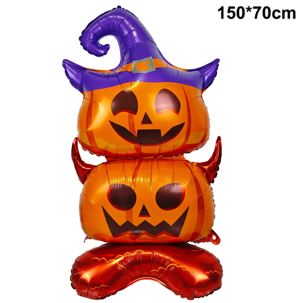 Halloween-Heimdekorationsballons, 1 Stück, großes Skelett, Kürbis, Grabstein, Spinne, Katze, Ballon für Halloween-Partyzubehör, Gastgeschenke – Detail 6
