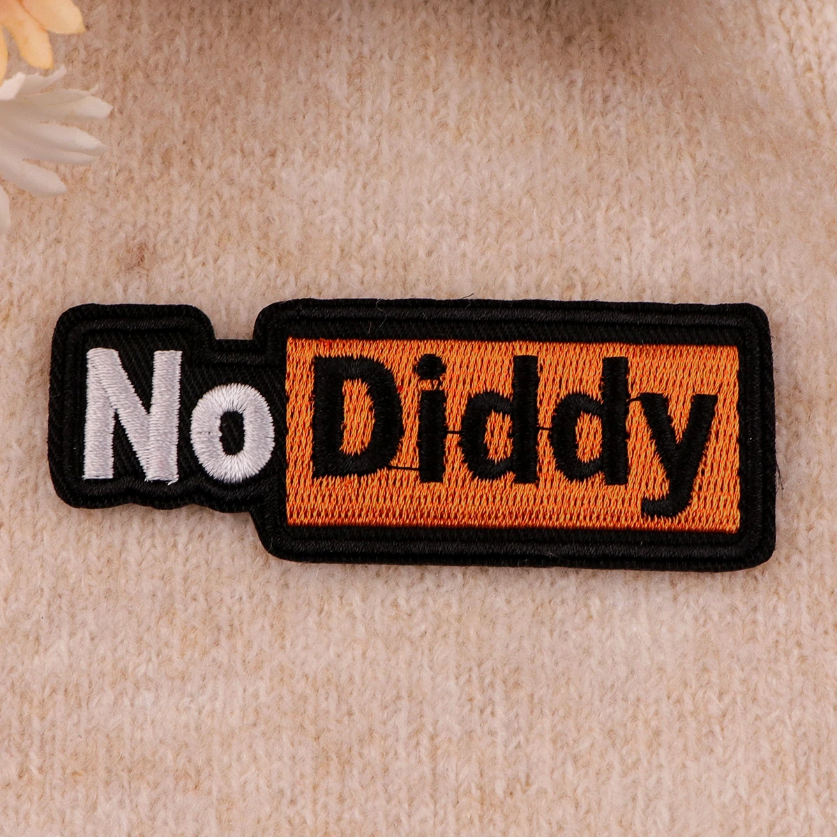 Funny Text Quotes Patch Embroidery Black Simple Embroidered Logo Garment Accessories Sticker Patches Clothing Gifts for Friends