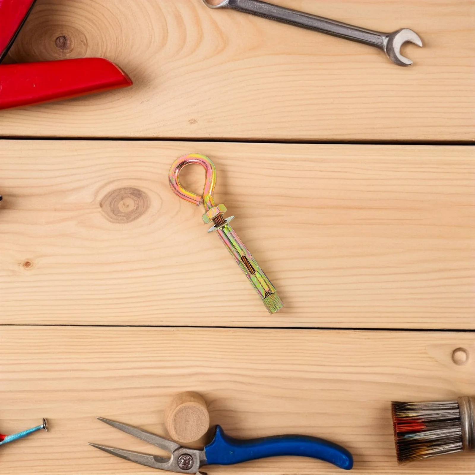 

8Pcs M8x80mm Carbon Steel Heavy Duty Eye Bolt Anchors Expansion Screws for Concrete Walls Secure Fastening Wall Bolts