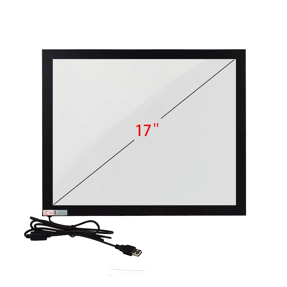 17inch 4:3 IR Touch Screen Panel 382*314mm 10 Point Touch Screen USB Interface with Glass Panel