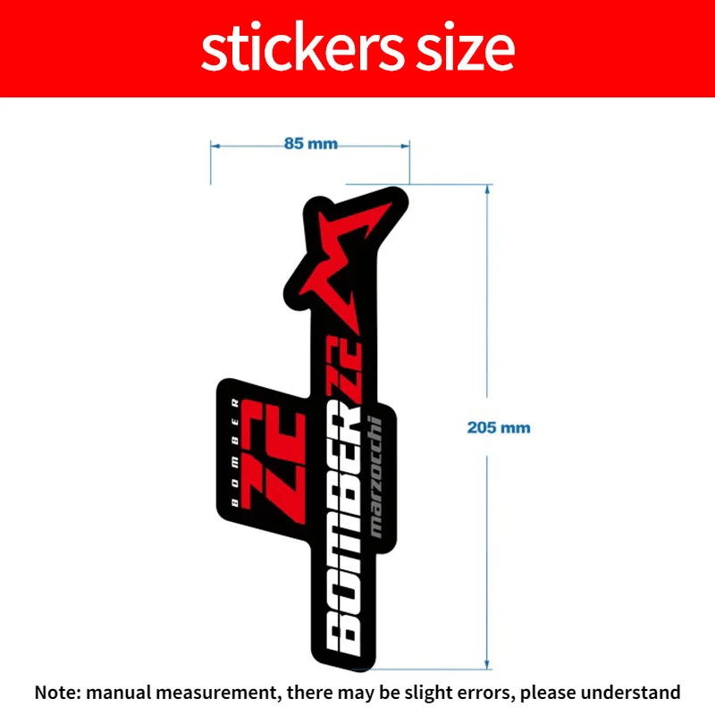 1SET Marzocchi Bomber Z2 Fork Stickers Multi-color Waterproof Vinyl Decals For MTB Suspension Fork Decor Accessories