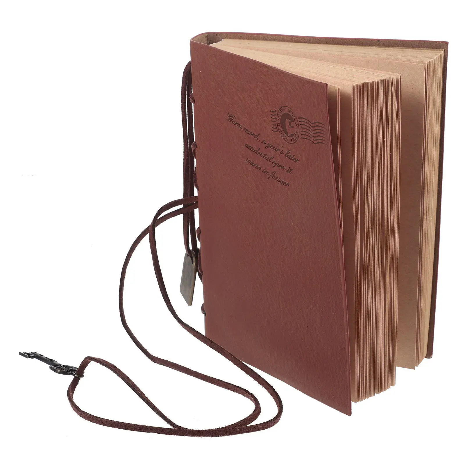 Blank Page Journal For Handwriting Practice Notebook College Students Pages Vintage PU Travel Diary Coffee Color