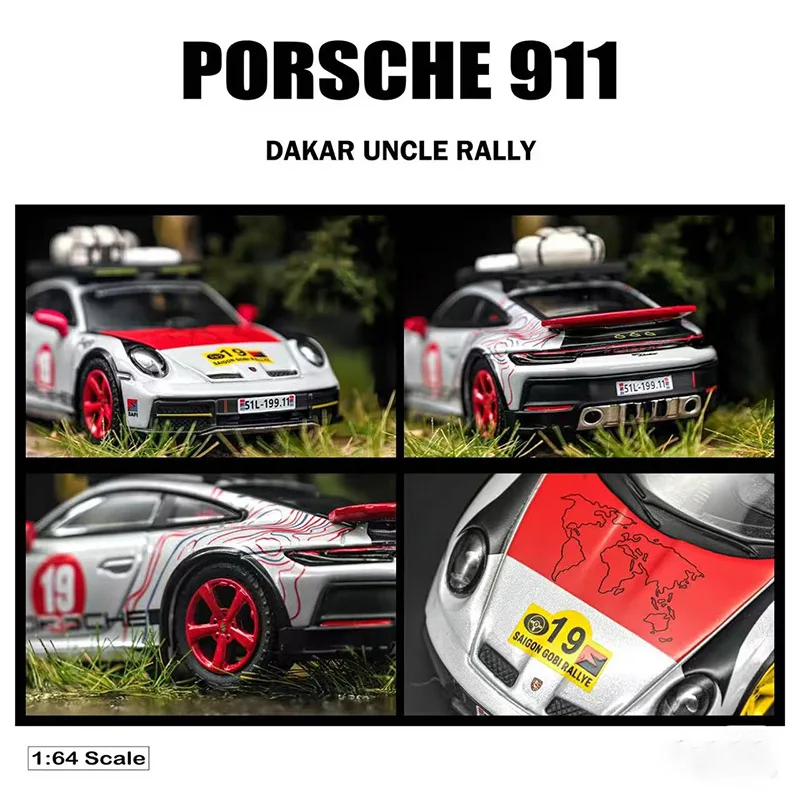 

MINIGT 1:64 Porsche 911 Dakar Uncle Rally Alloy Car Model