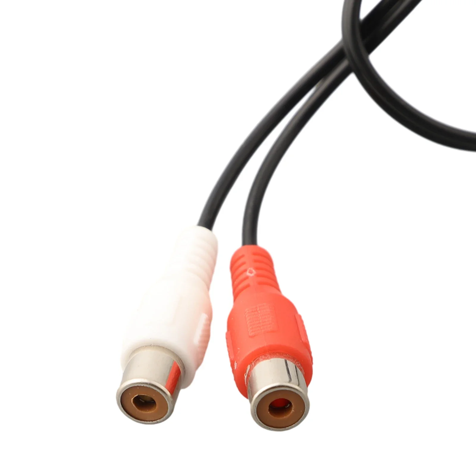 Adaptateur mini-jack stéréo femelle 3.5mm vers 2 prises mâles, câble audio Y bidirectionnel, connectique aux téléviseurs, couleur or 1/8