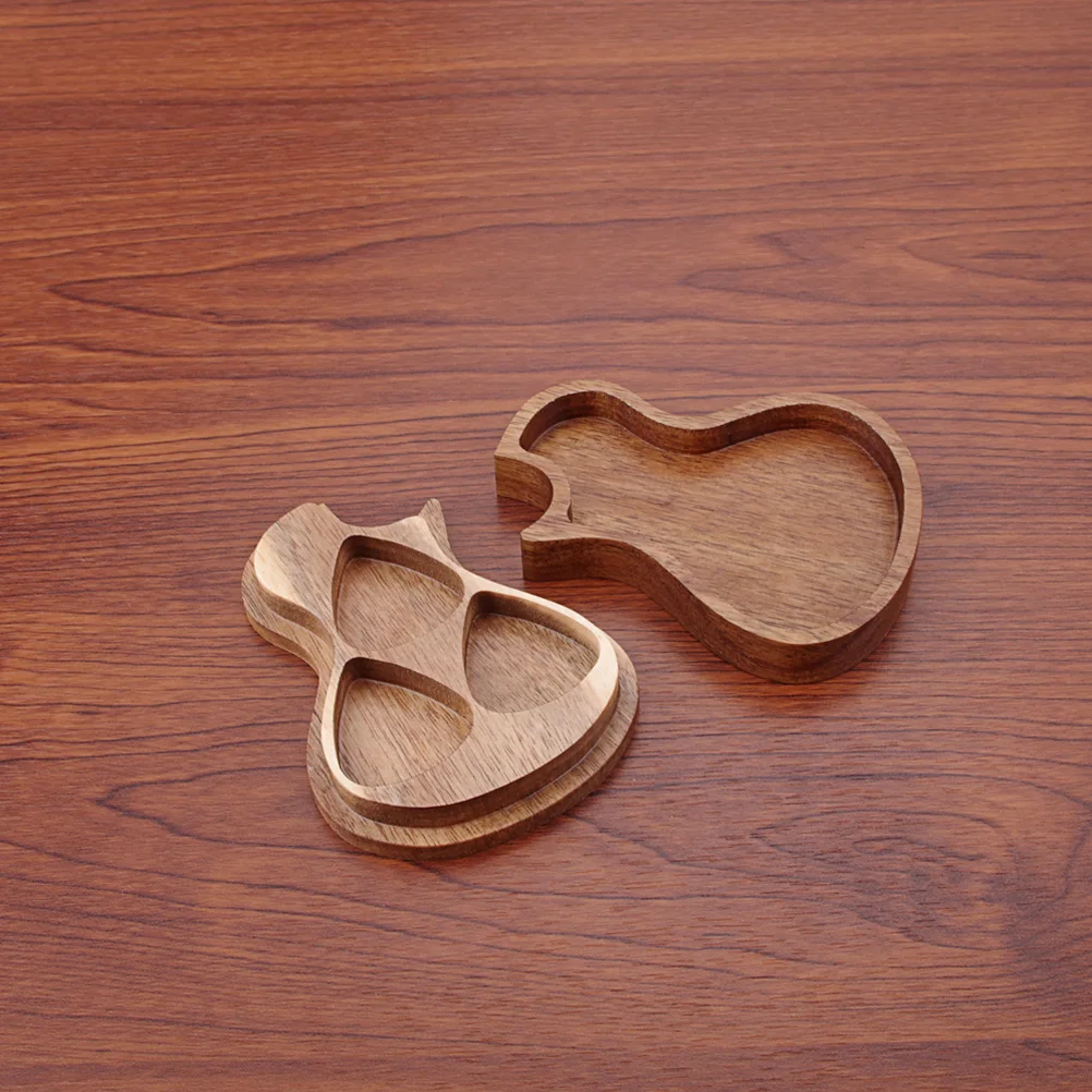 

Solid Wood Guitar Organizer Storage Case For Acoustic Electric Guitars Smooth Polished Design Travel Party School Gift