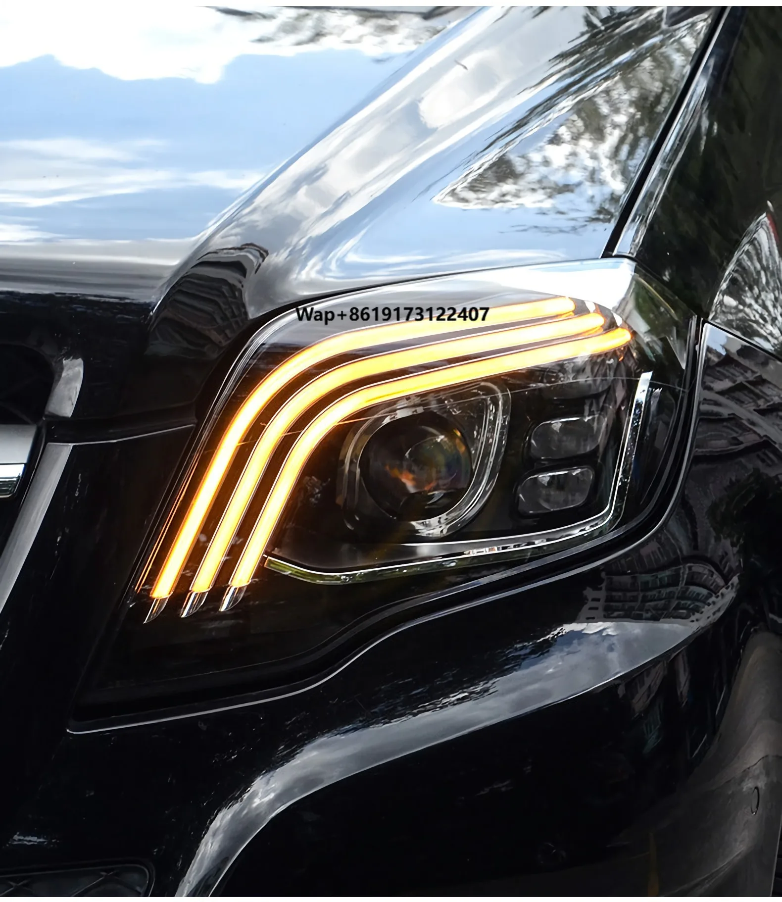 

AKD-car Styling for GLKX204 2008-2015 LED Headlights Retrofit and Upgrade DRL Dynamic Turn signal Assembly Daytime Running Light