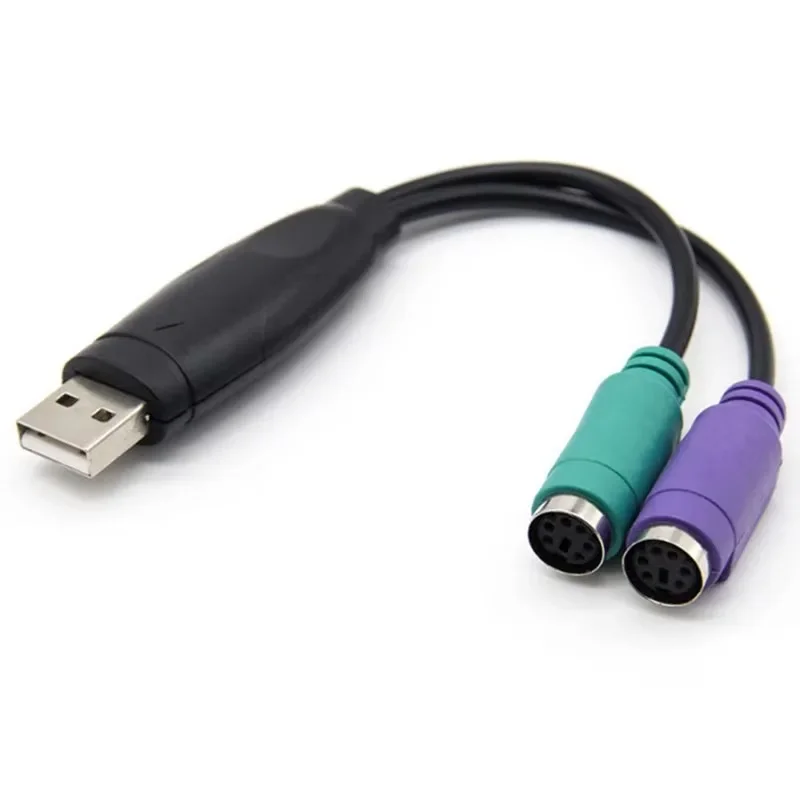 USB Male To 6Pin PS2 for PS/2 Female Extension Cable Y Splitter Adapter Connector Conversion Cable for Keyboard Mouse Scanner