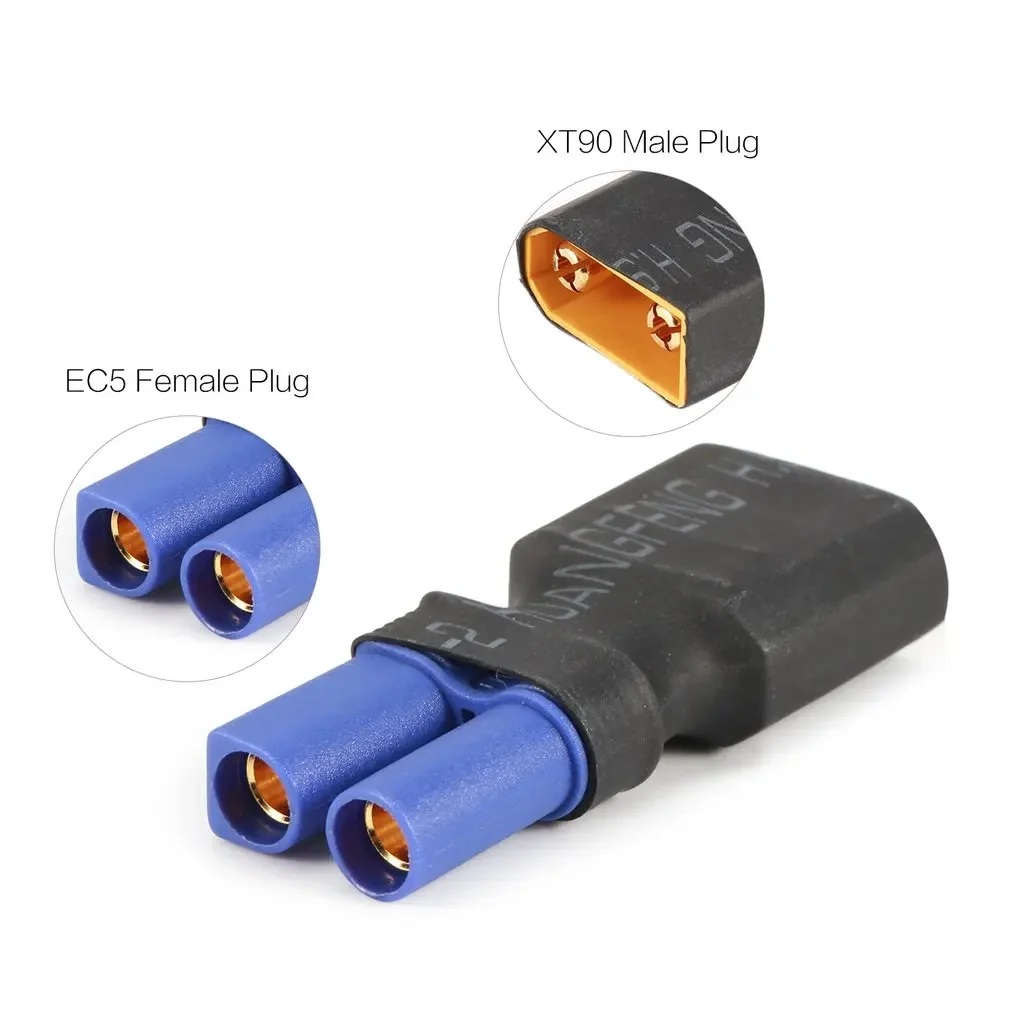 30PCS Amass XT90 To EC5 Connector Male Female Wireless Plug Adapter Plastic DIY Parts For RC Model And Airplane Lipo Battery
