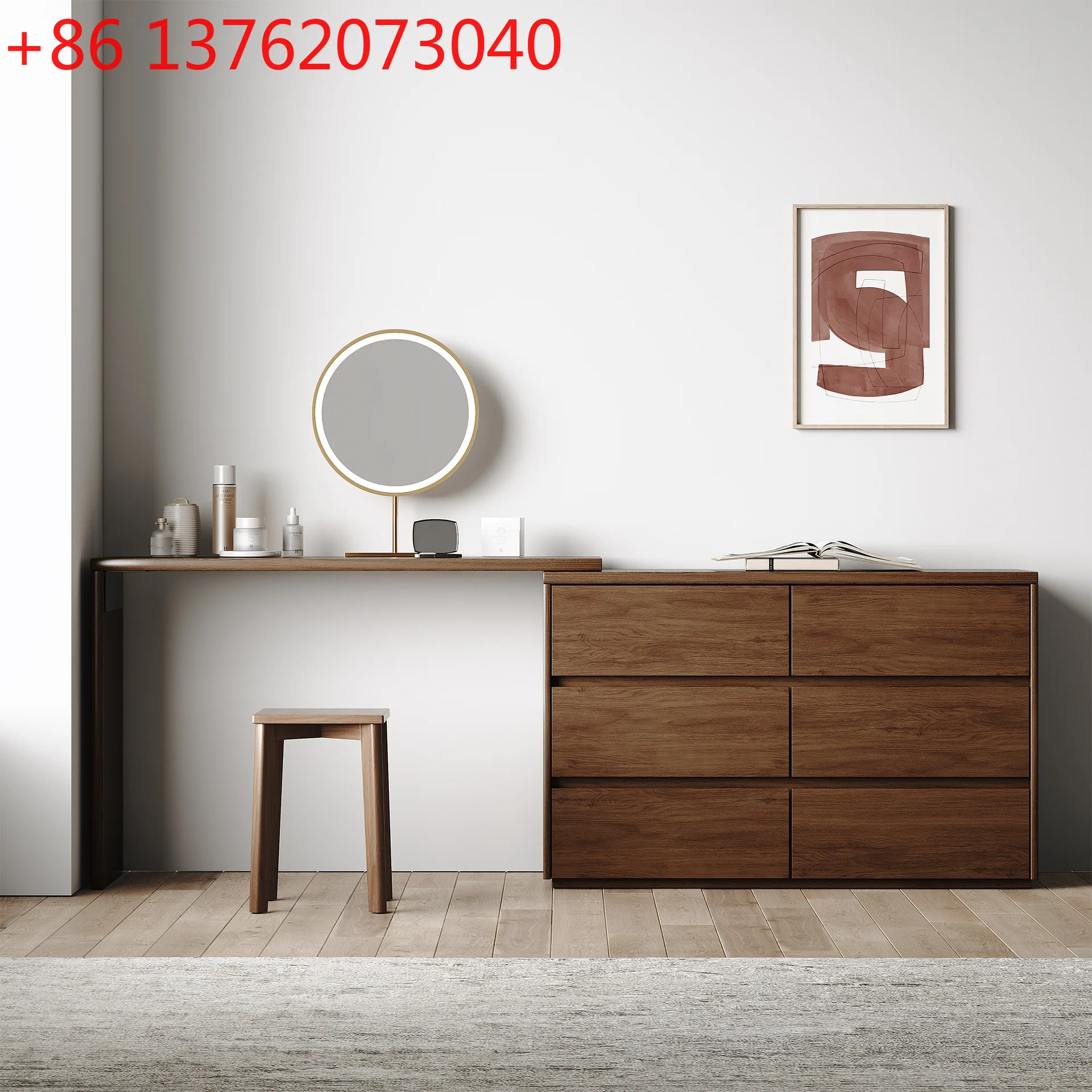 

All solid wood dresser, chest, integrated bedroom, modern simple storage cabinet, corner makeup table