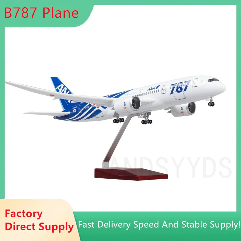 

2025 Toy 1/130 Scale 47cm Airplane 787 B787 Dreamliner Aircraft Japan ANA Airline Model W Light and Wheel Diecast Resin Plane