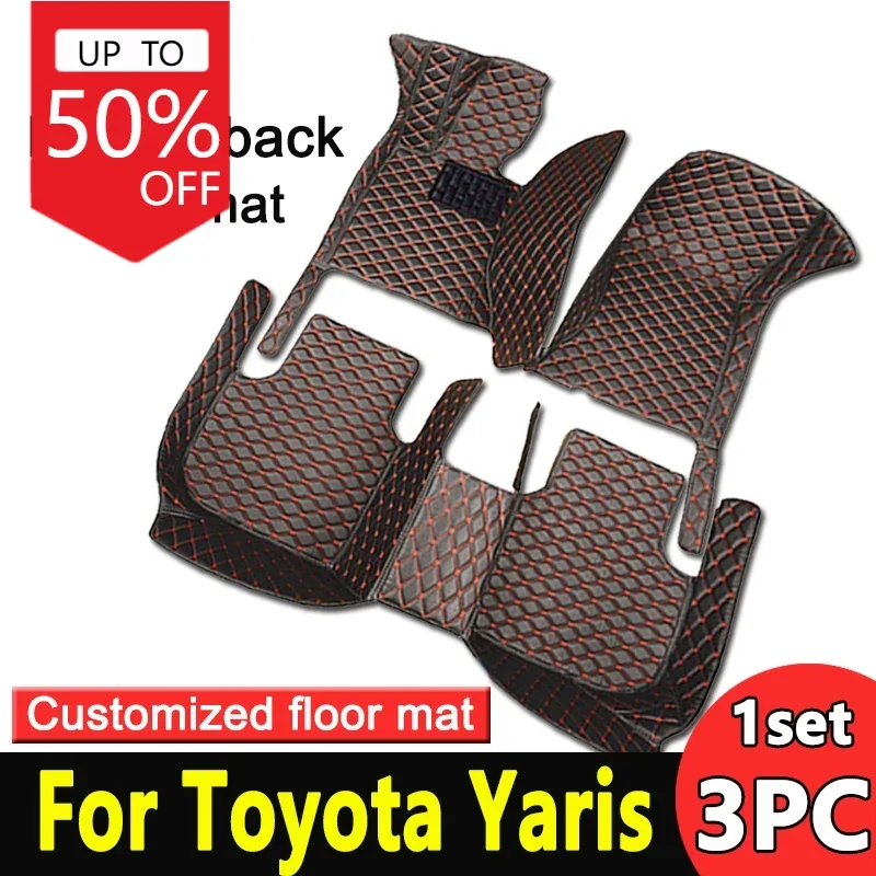 Car Floor Mats For Toyota Yaris Hybrid Mazda2 Hybrid MXPH11 2021 2022 2023 Waterproof Protective Pad Floor Cover Car Accessories