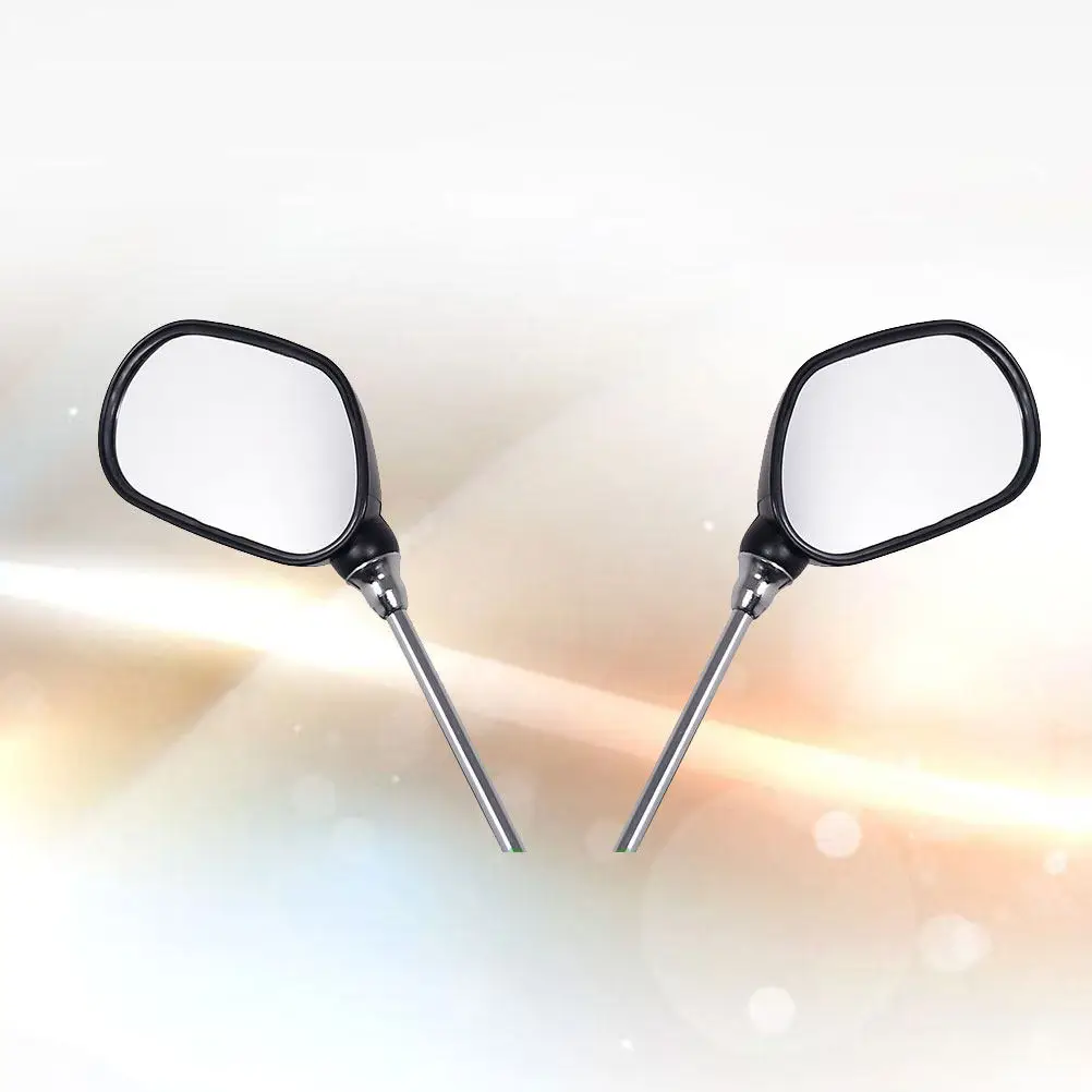 1Pair Universal Rear View Mirror for Bike Adjustable 360 Degree Rotating Lightweight Scratch Resistant Large Lens Cycling Safety