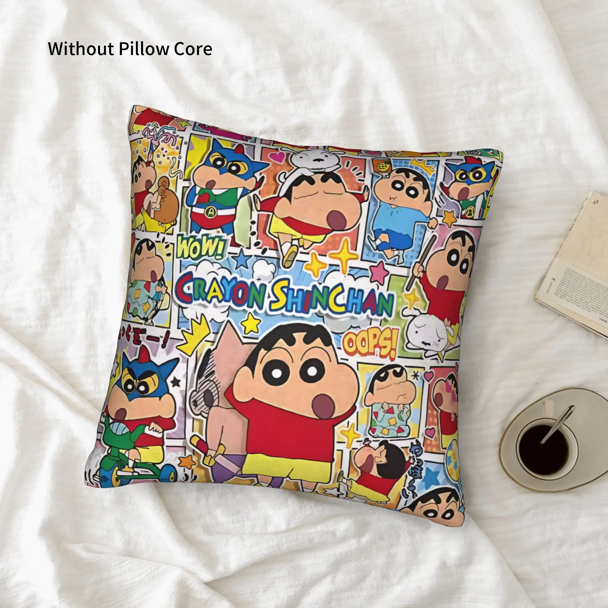 1PC Crayon S Shin chan Pillow Case Double-Sided Printing  Sofa Cushion Bedroom Bedside Pillow