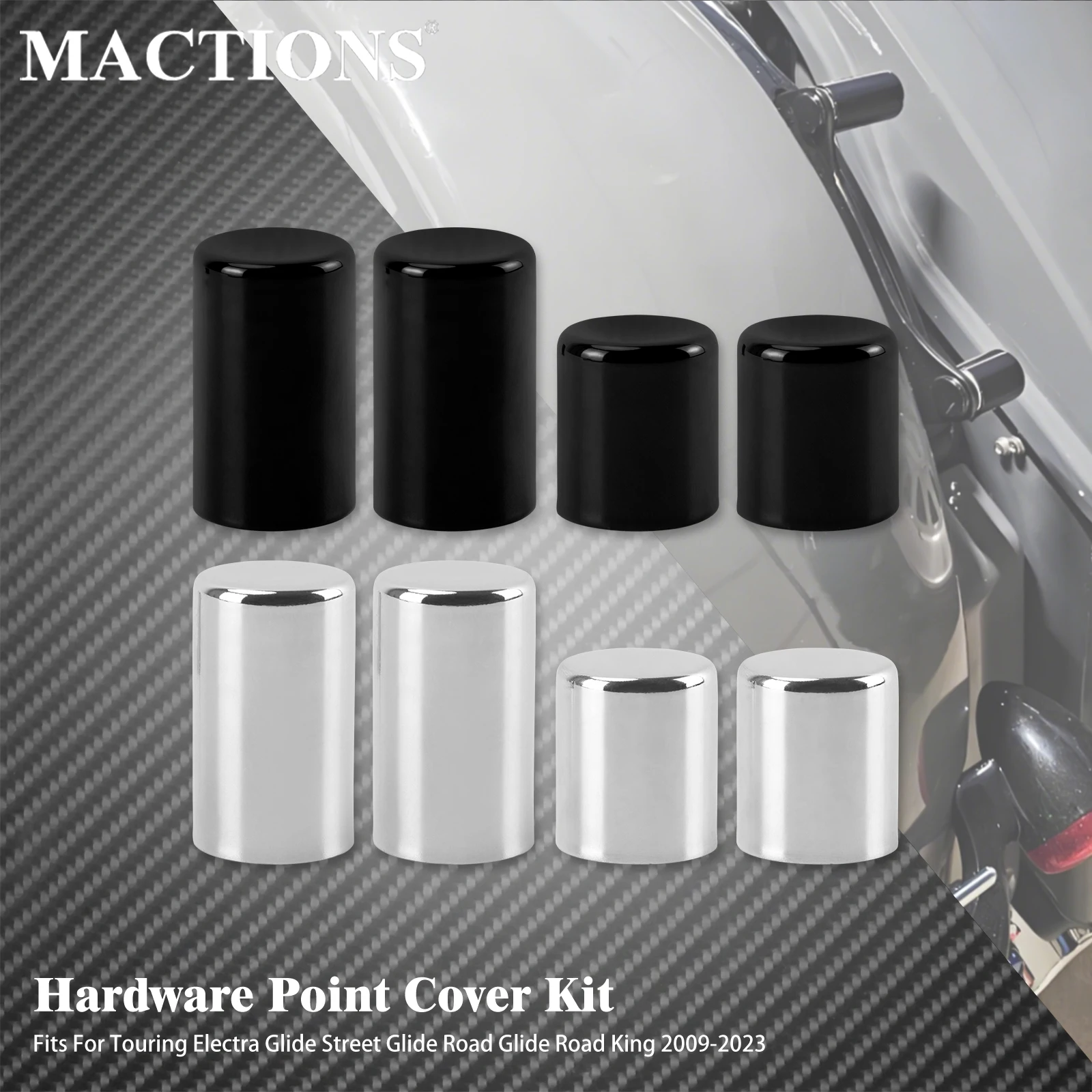 Motorcycle Docking Hardware Point Cover Magnet Lid Kit For Harley Touring Road King Street Electra Glide Ultra Limited 2009-UP