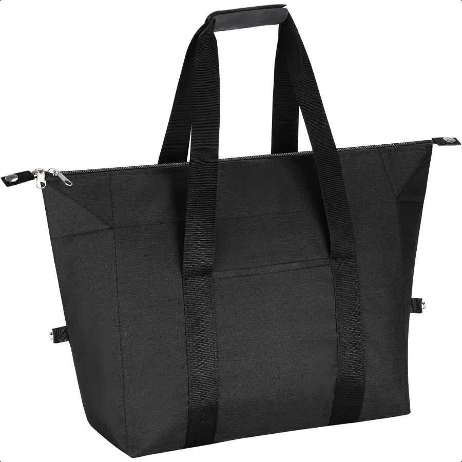 

Insulated Cooler Bag Reusable Collapsible Cooler Grocery Bag Thermal Foam Insulation for Hot Cold Food Ideal for Delivery Trave