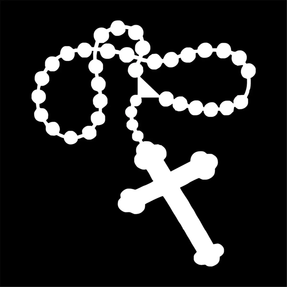 1 Piece Rosary Beads Religious Car Sticker Waterproof Decal Laptop Suitcase Truck Motorcycle Auto Accessories PVC,13cm*11cm