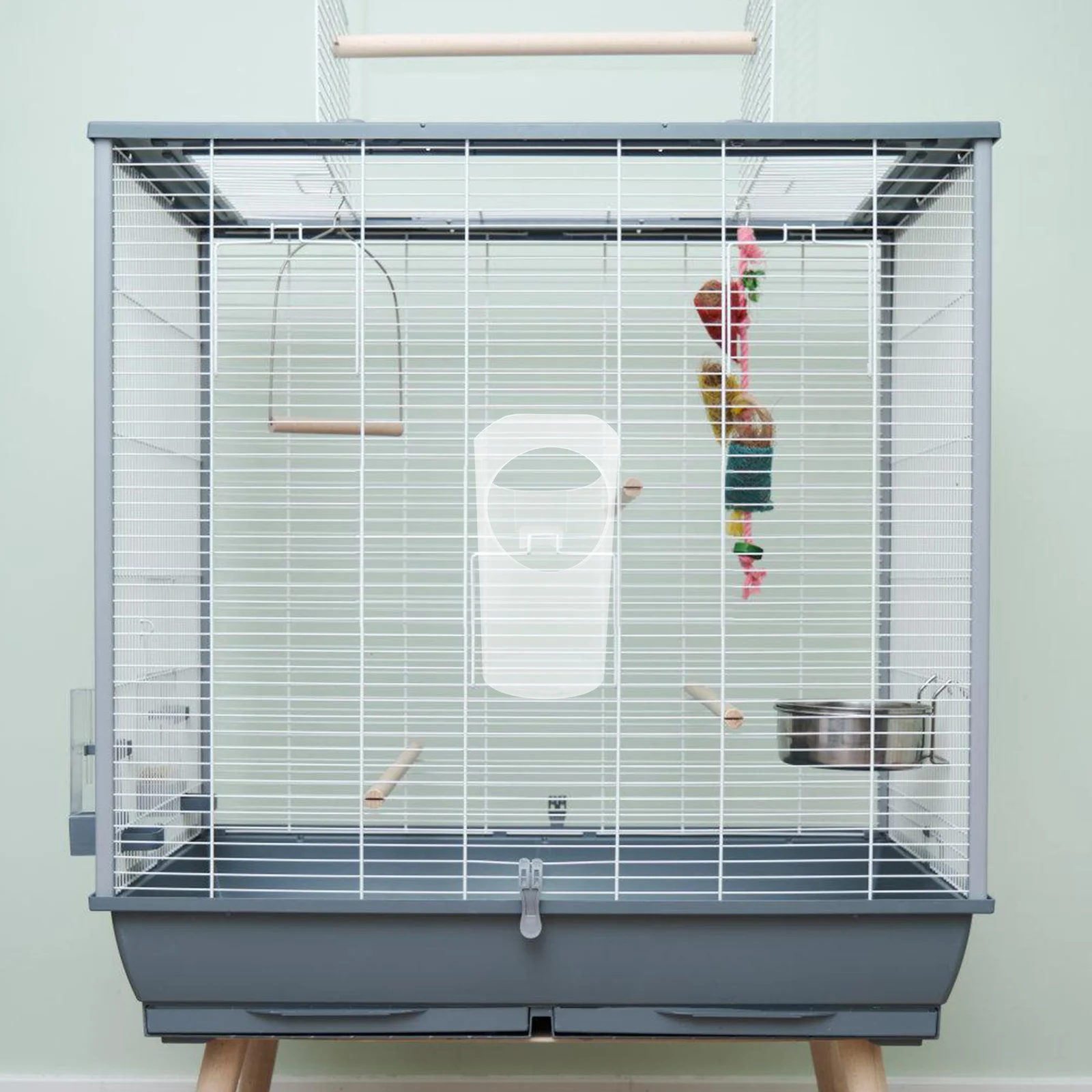 

Bird Feeding Cup ABS Safe Material Anti Spill Design Easy Clean Bird Cage Feeder Cups for Parrot Parakeet Poultry Pigeon