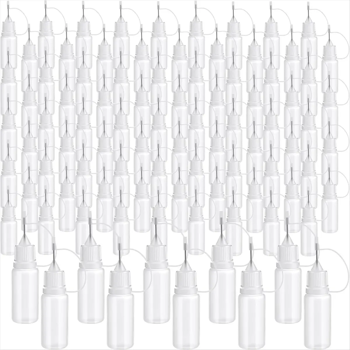 100Pcs Needle- Tip Applicator 10 Ml/0. 34 Oz Fine Tip Applicator Squeeze Glue for Liquid Oil DIY Crafts A
