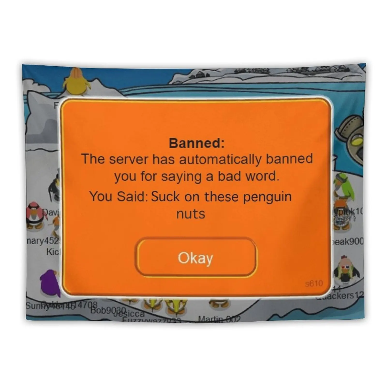 

Club Penguin Banned Tapestry Aesthetic Room Decoration Room Aesthetic Tapestry