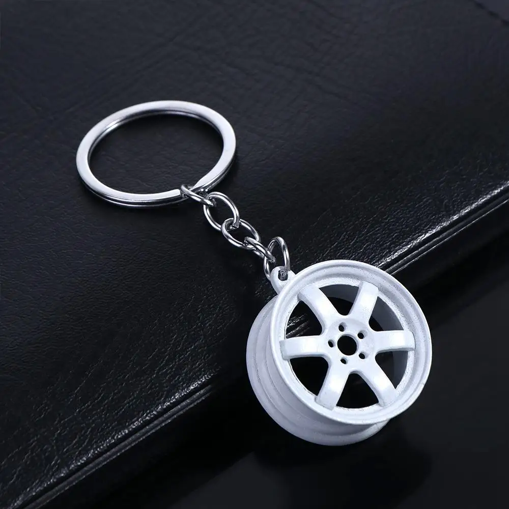 

Personality Alloy Car Wheel Keychain INS Mini Tire Rim Key Holder Wheel Hub Keyring Auto Parts