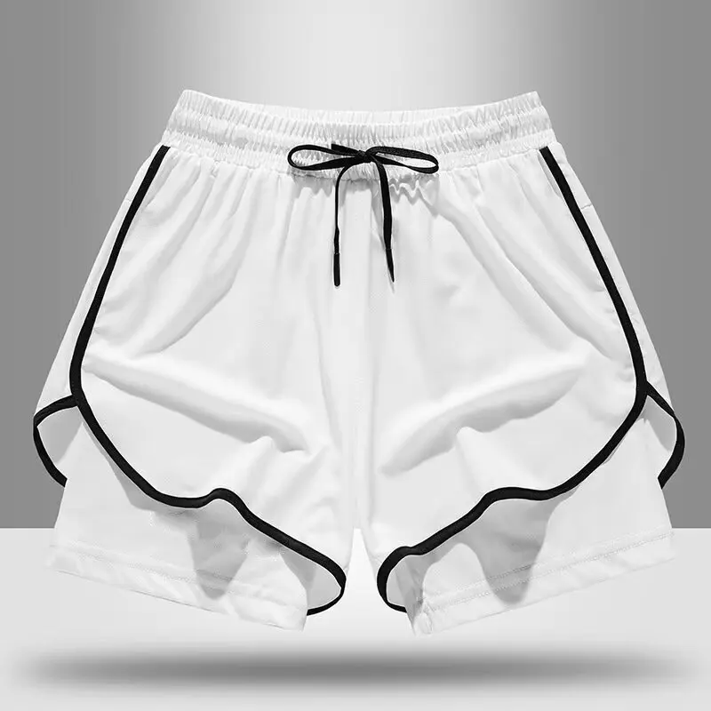 Summer outdoor sports shorts men's new quick drying casual swimming shorts lightweight running three quarter shorts