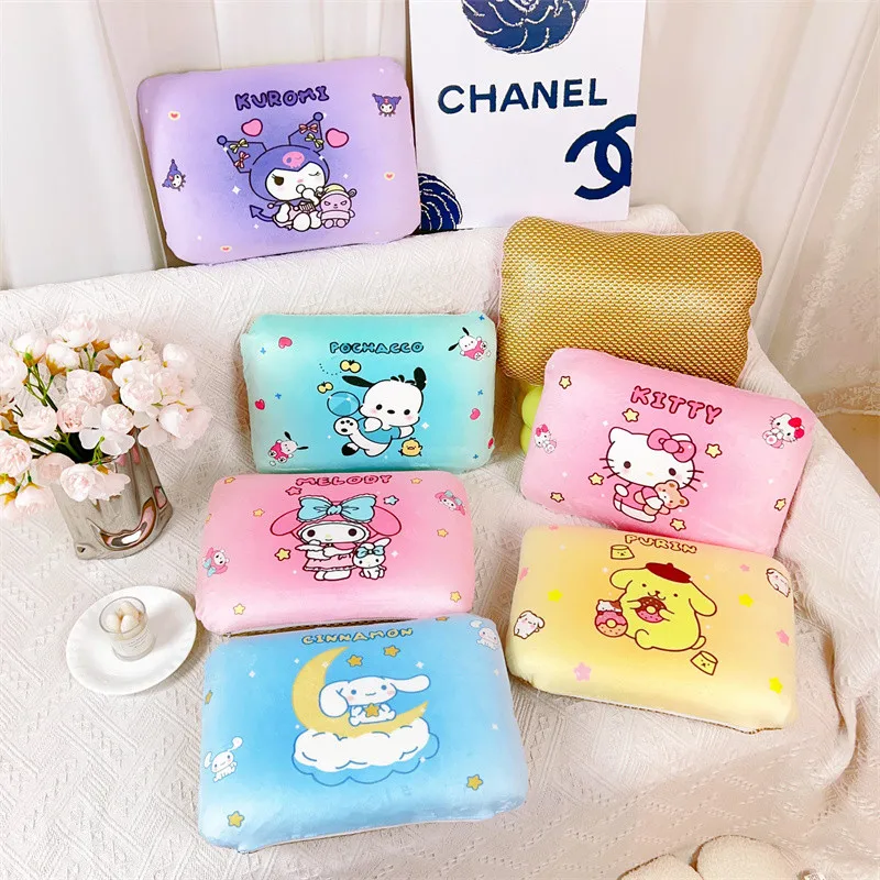 Sanrio My Melody Cinnamoroll Memory Cotton Cushion Lovely Pochacco Anime Hello Kitty Pom Pom Purin Summer Pillow Gifts For Girl