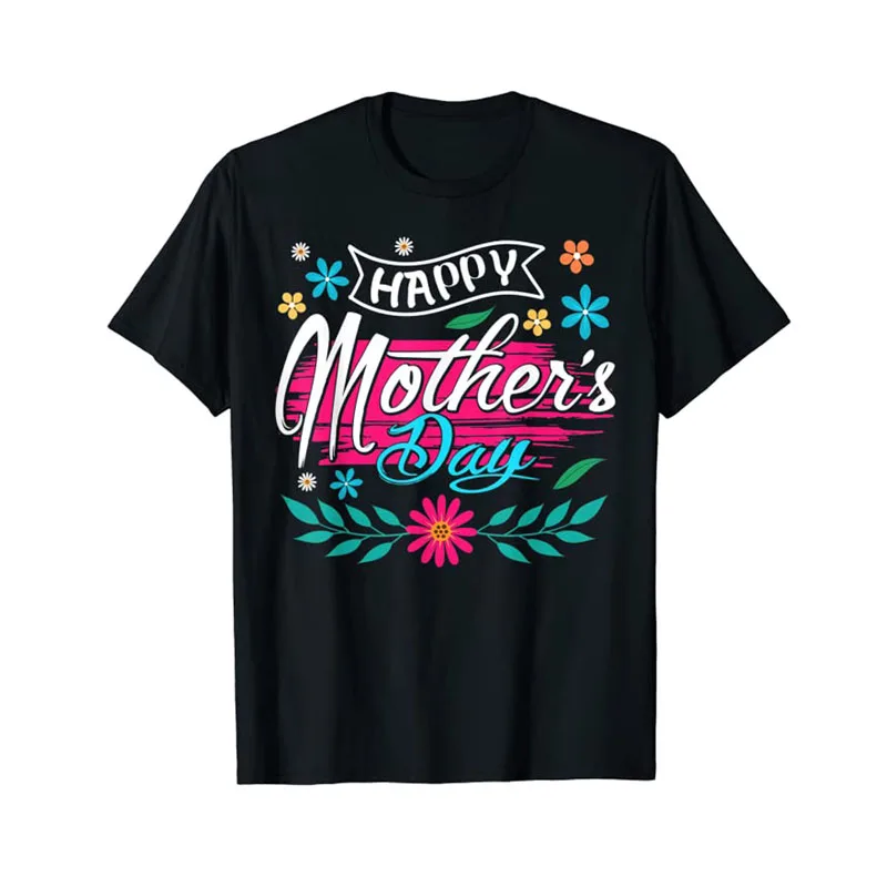 Happy Mother's Day 2022 T Shirt for Women Mom Grandma Nana Mimi Gifts Graphic Tee Casual Tops Floral Print Aesthetic Clothes