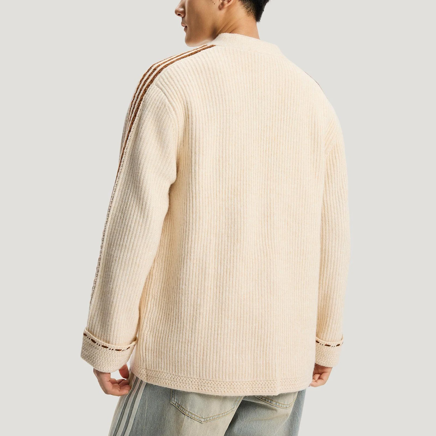 Adidas genuine clover men's and women's models are knitted classic jacket KR5065