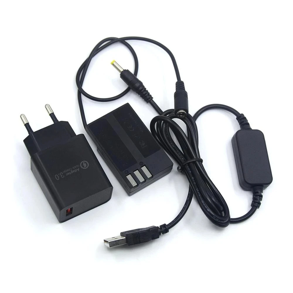 

QC 3.0 Charger USB to DC Cable D-LI109 Dummy Battery Kit for Pentax K-70 K-50 K-30 K-R K3 K2 KS1 KS2 Camera D-DC128 DC Coupler
