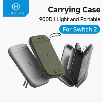 Hagibis Portable Carrying Case for Switch 2 Traveling Bag Hard Shell NS Accessories Protective Cover with 10 Games Cartridges 1
