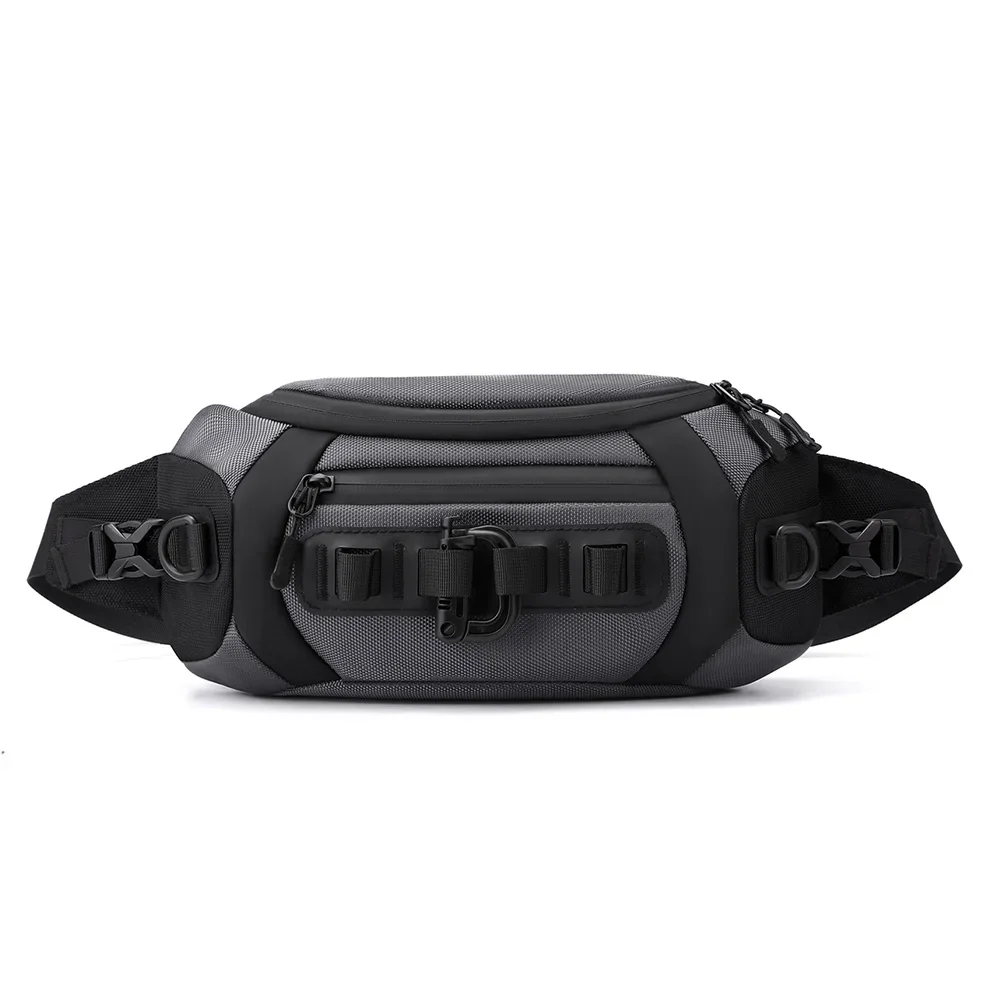 Men Waist Fanny Pack Belt Sling Chest Bag Travel Multi-Pocket Military Fashion Male Nylon Cross Body Messenger Purse Bum Hip Bag