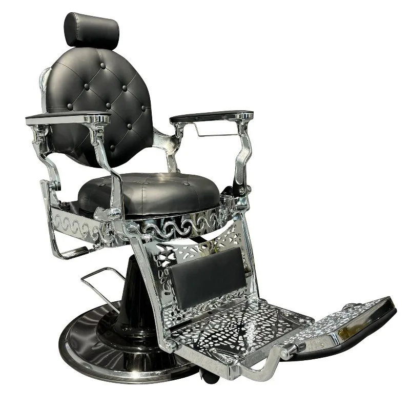 Men's retro oil head chair can be reclined hair salon barber shop special beauty cutting and shaving large chair
