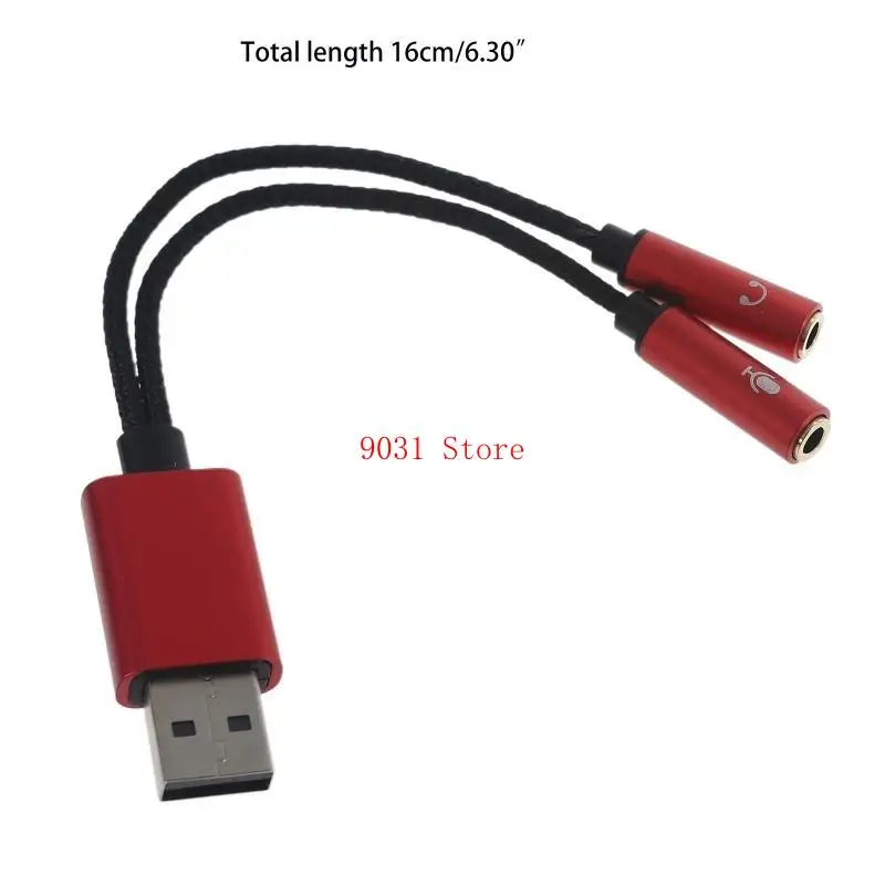 USB Sound Card Adapter 3.5mm Headphone Connector Mutual Convertors