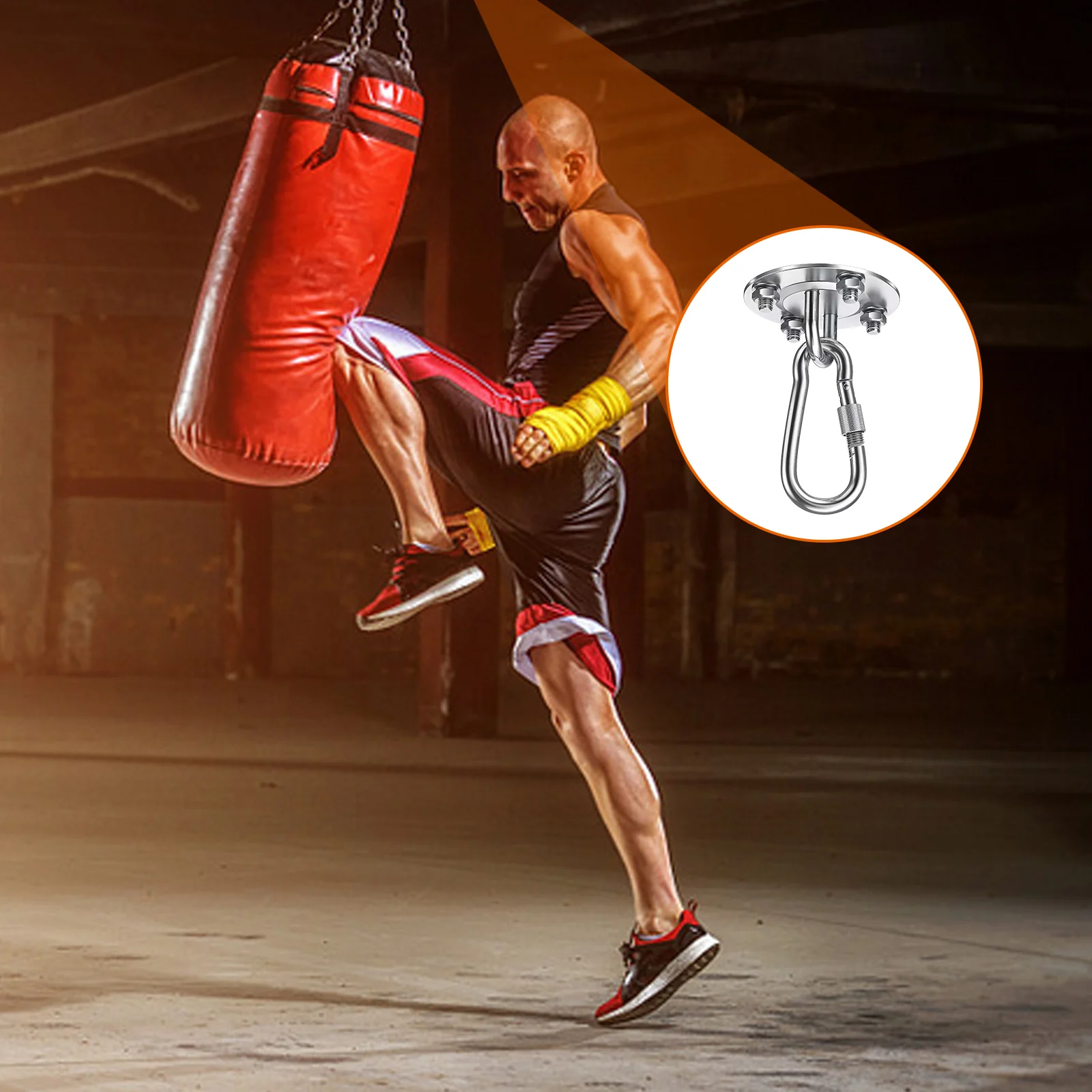 Kit de suspensão de rede com rotação de 360 graus, ganchos de balanço, cabide de balanço para varanda