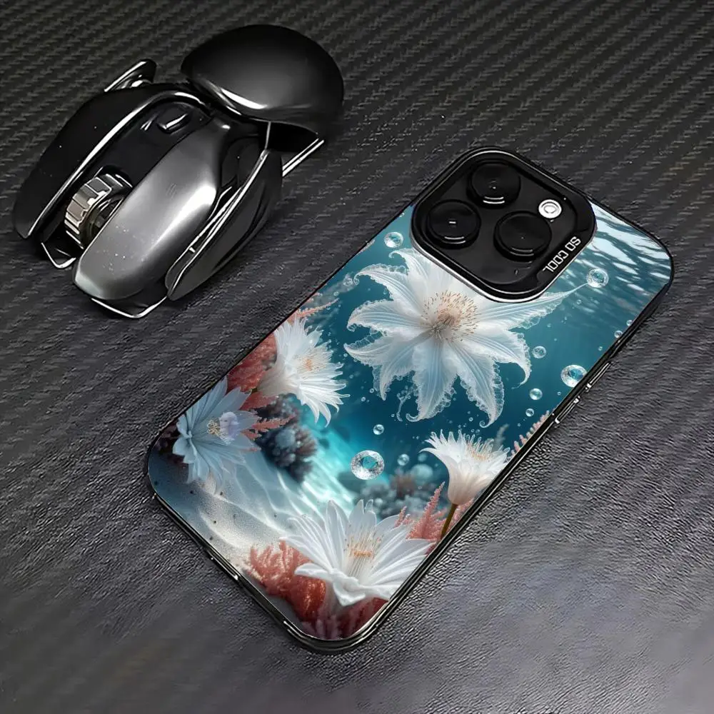 

Flowers under the sea Phone Case case for iPhone17 16 15 14 13 12 11 Pro/ Max/Plus shock-proof rear cover anti-fingerprint