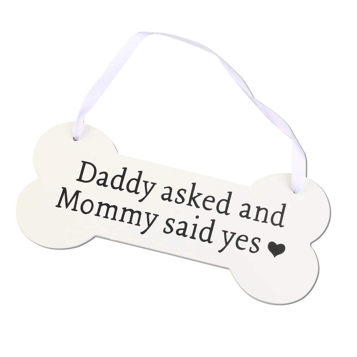 Wedding Decoration Wooden Pet Ornament Decorations Asked and Mommy Said Photo Prop