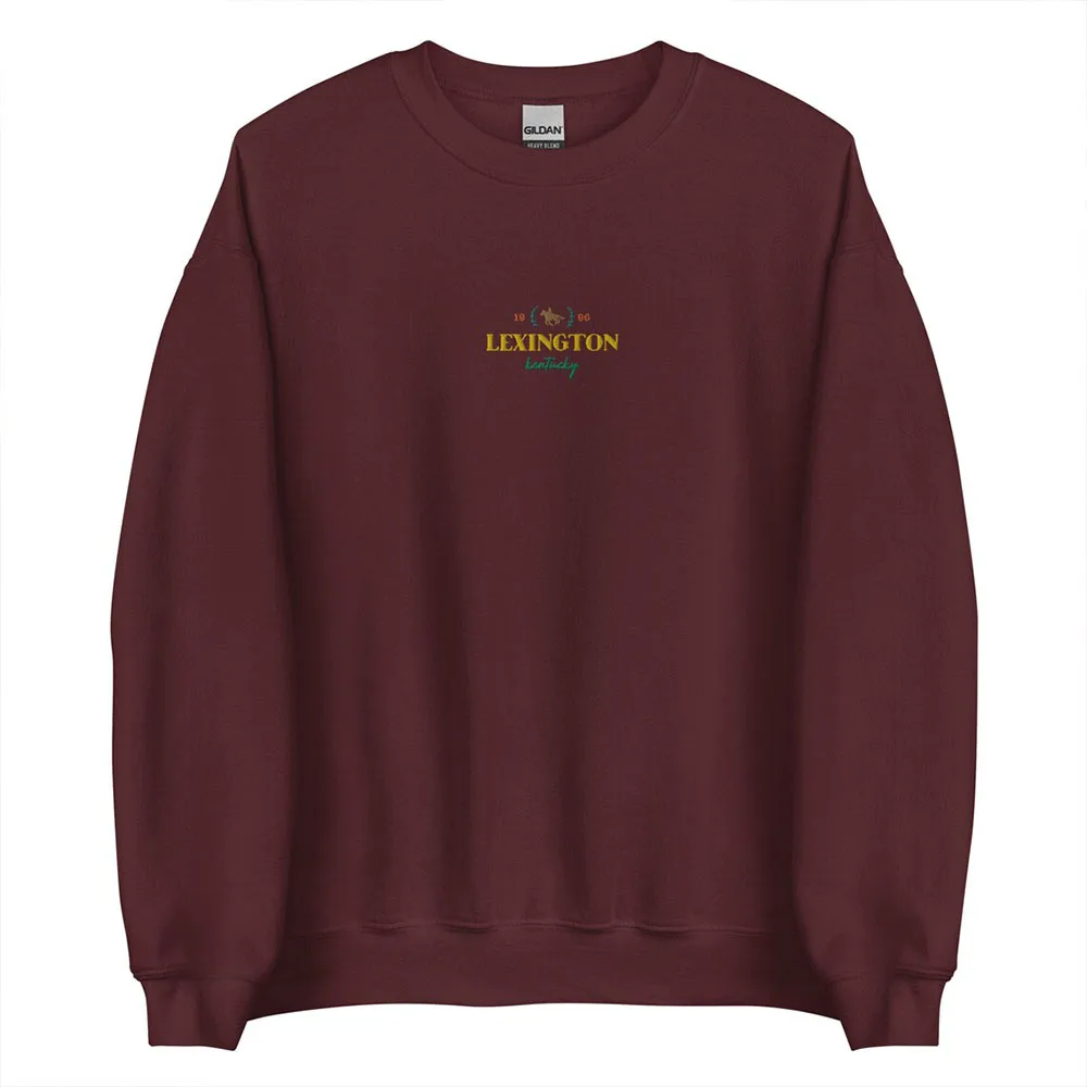 Imagem -06 - Camisolas Crewneck Lexington Vintage para Homens e Mulheres Manga Comprida Velo Grosso Solto Suéteres Quentes do Derby Outono Lexington